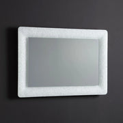 Specchio con cornice bianca 90x62 cm