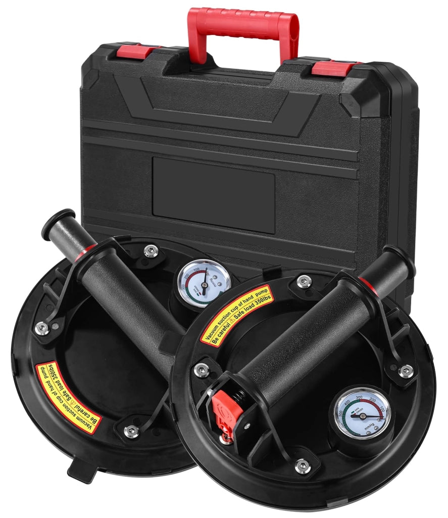 Set di due supporti per bottiglie, dimensioni 8 pollici, capacità di carico 220 kg, con manometro