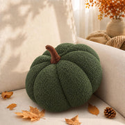 Cuscini a forma di zucca, decorazioni autunnali e di Halloween, verde-marrone, 20 cm