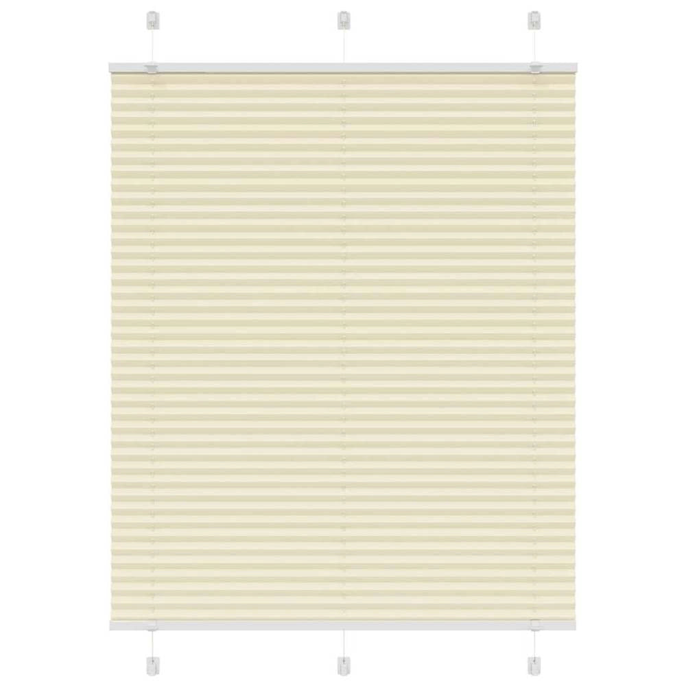 Tenda Plissettata Crema 105x150 cm Larghezza Tessuto 104,4 cm