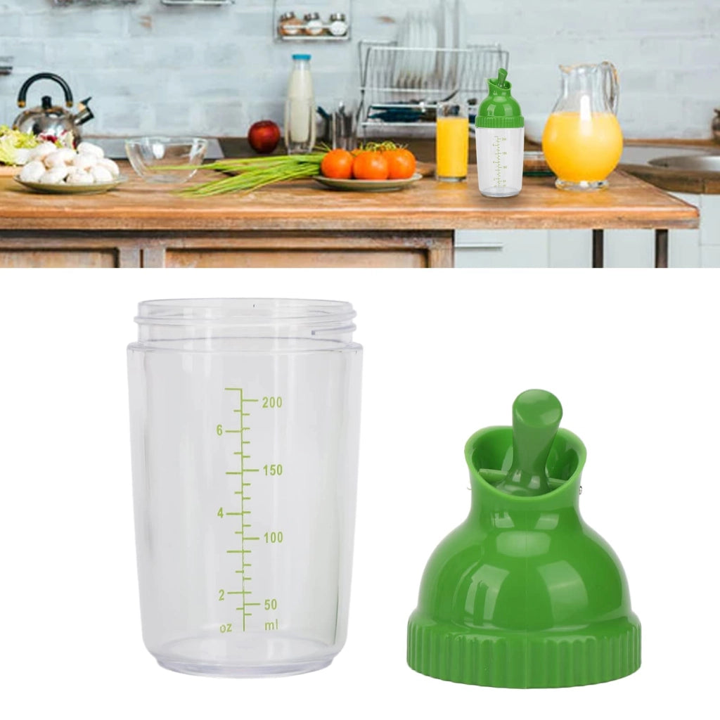 Shaker per condimenti da 200 ml, verde, per olio e aceto