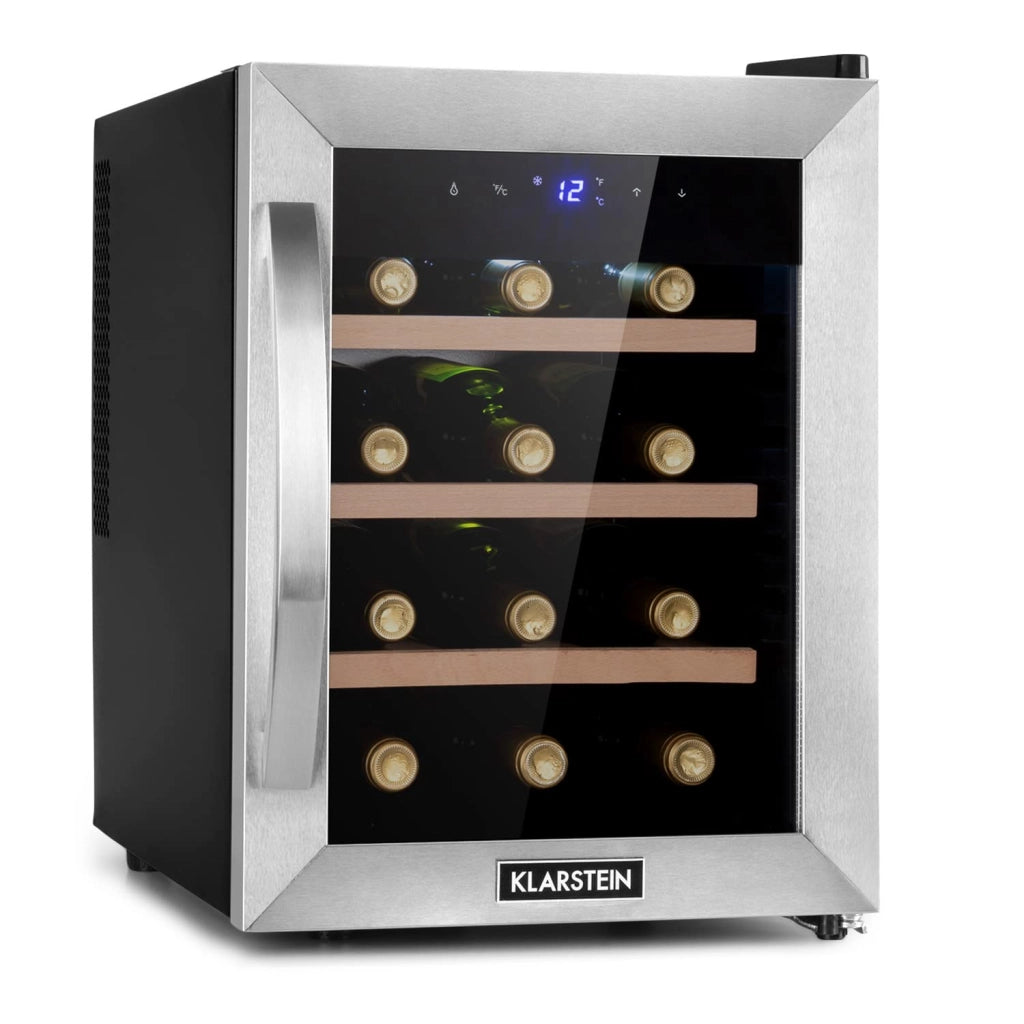 Frigorifero per vino, capacità 12 bottiglie, 1 zona di temperatura, 31 litri, tecnologia termoelettrica, colore nero