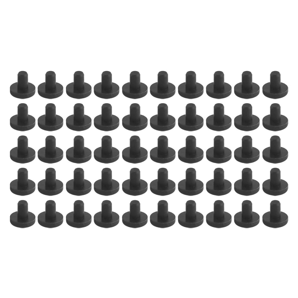 Tappi in silicone, 50 pezzi, da 5 mm, per fori da 4,8 mm, colore nero