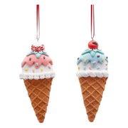 Decorazione natalizia gelato 3d in clay da appendere 13 cm edg