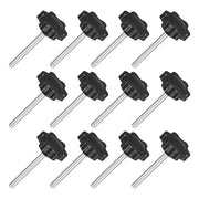 12 elementi di fissaggio a molla M4x40 mm, in plastica esagonale, azionamento manuale