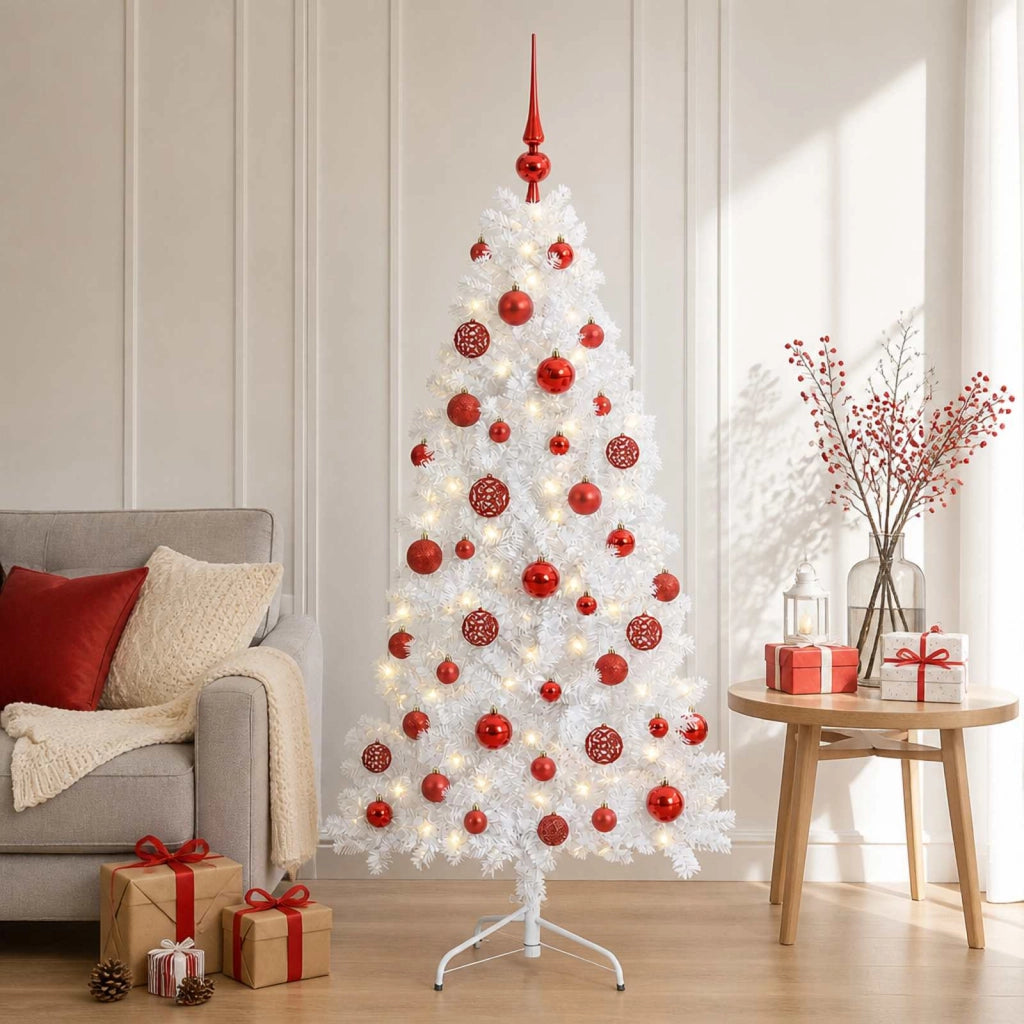 Albero di Natale artificiale con palline 150 cm 150 LED 3460966