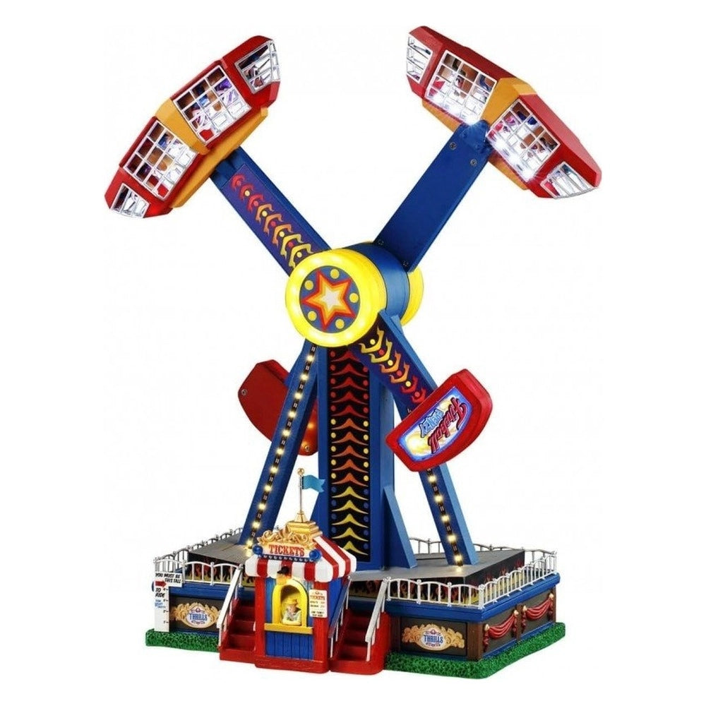 Giostra luna park fireball frenzy per villaggio di natale lemax