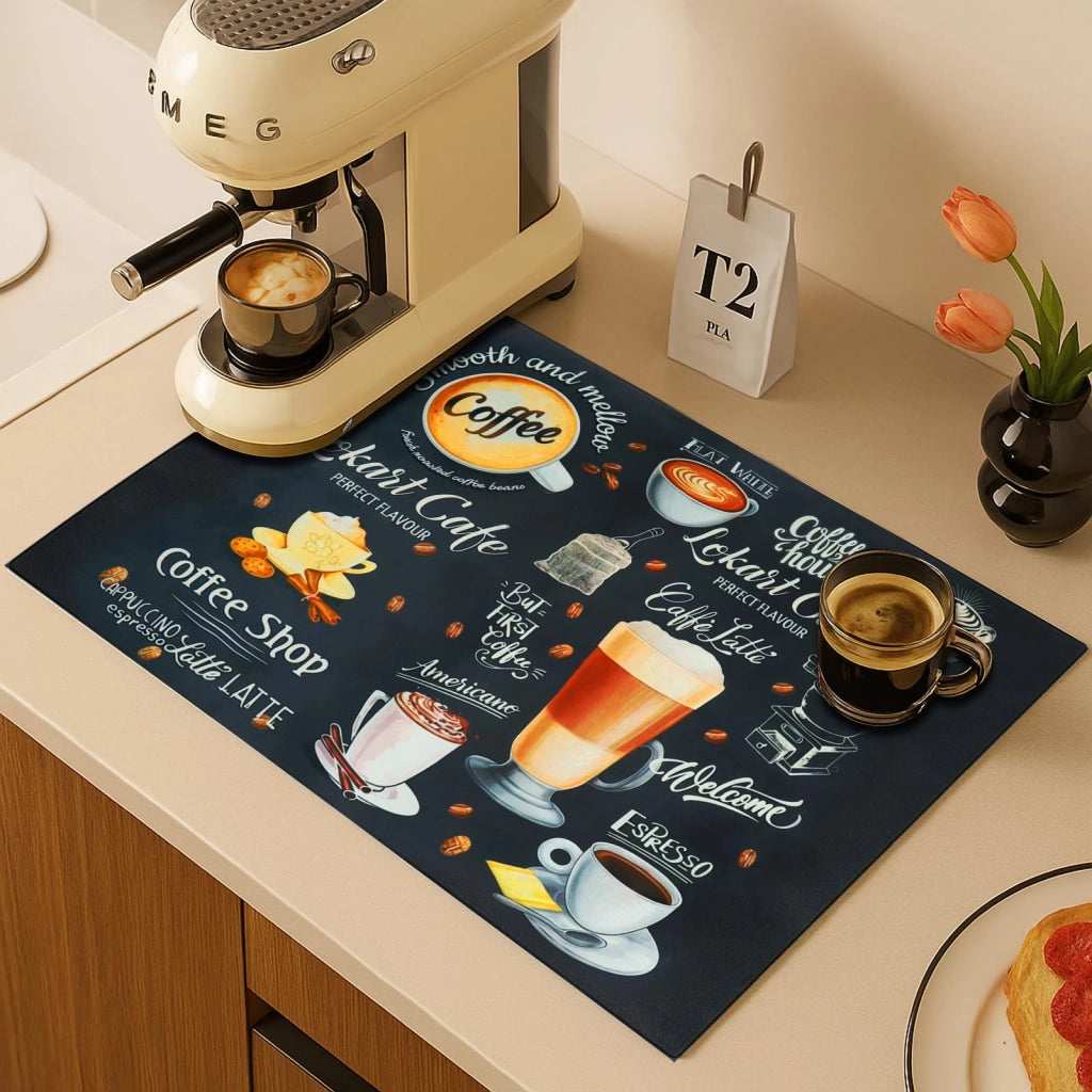 Sottopiatto in silicone per macchina da caffè, 40x50 cm, assorbente per l'acqua