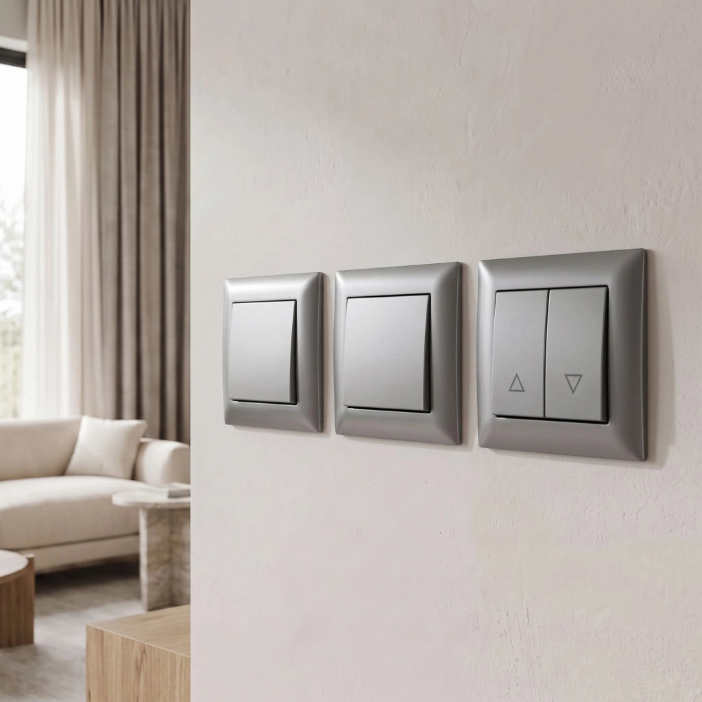 Interruttore Per Veneziane Con Cornice Oste Jnh009-w Grey