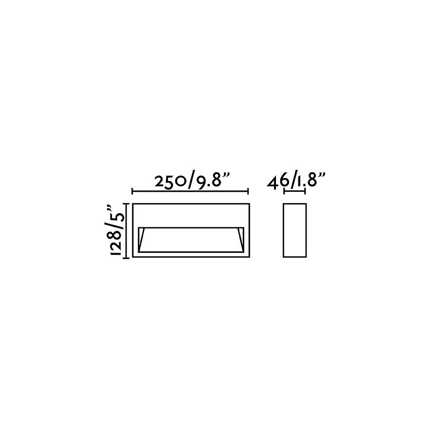 GRADA 2, Lampada a Muro  a LED per Esterni, Faro Barcelona Colore: Grigio Scuro