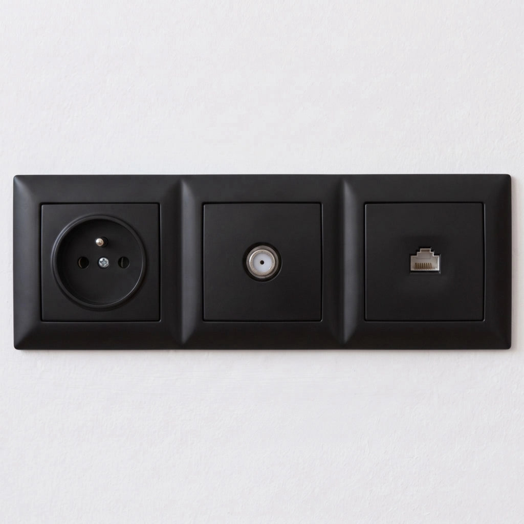 Presa Antenna Con Cornice Oste Jnh012-a Black