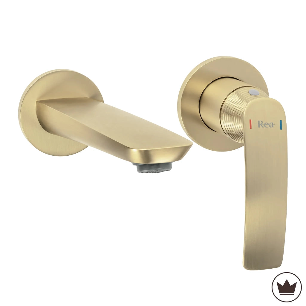 Miscelatore Lavabo Da Incasso Rea Como Brush Gold + Box
