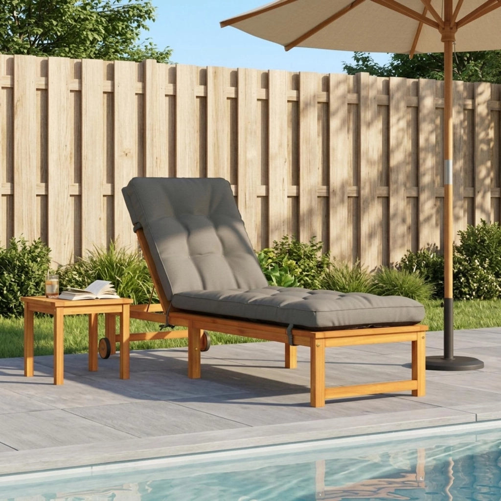 Cuscino per Lettino VIANEN 100% Poliestere Grigio 953852