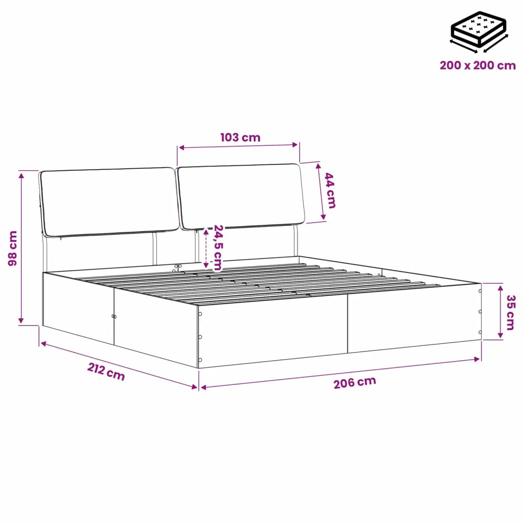 Letto matrimoniale con testiera 3439202