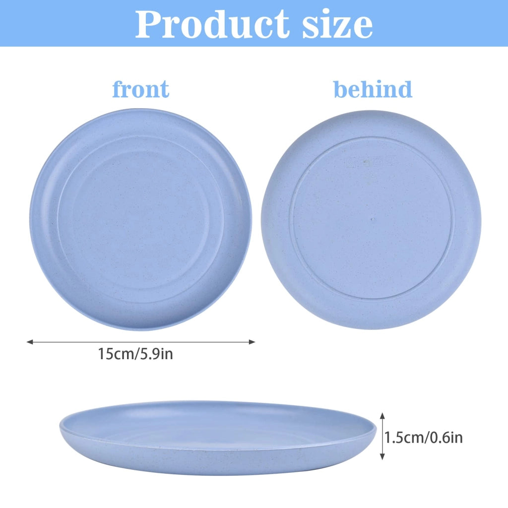 Piatti in plastica, confezione da 4 pezzi, infrangibili, diametro 15 cm, ideali per campeggio e picnic