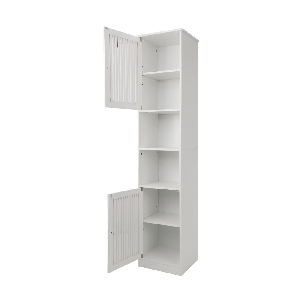 Colonna bagno 163 cm bianca in MDF e truciolare, stretta
