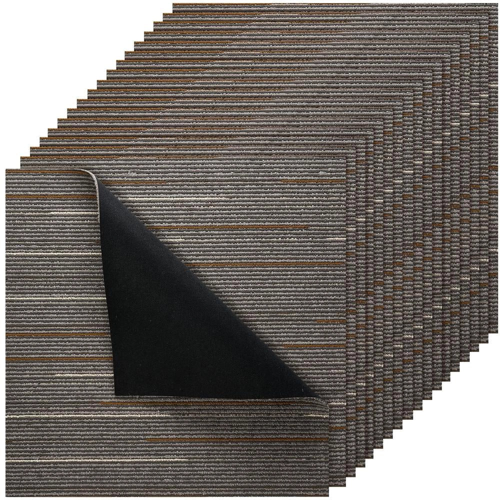 Piastrelle per moquette modulari 24 pezzi 610x610 mm, pavimento morbido per fai da te e casa, marrone scuro
