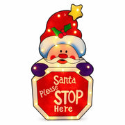 Decorazione Natalizia Babbo Natale con Interruttore a Batterie Interni e Esterni