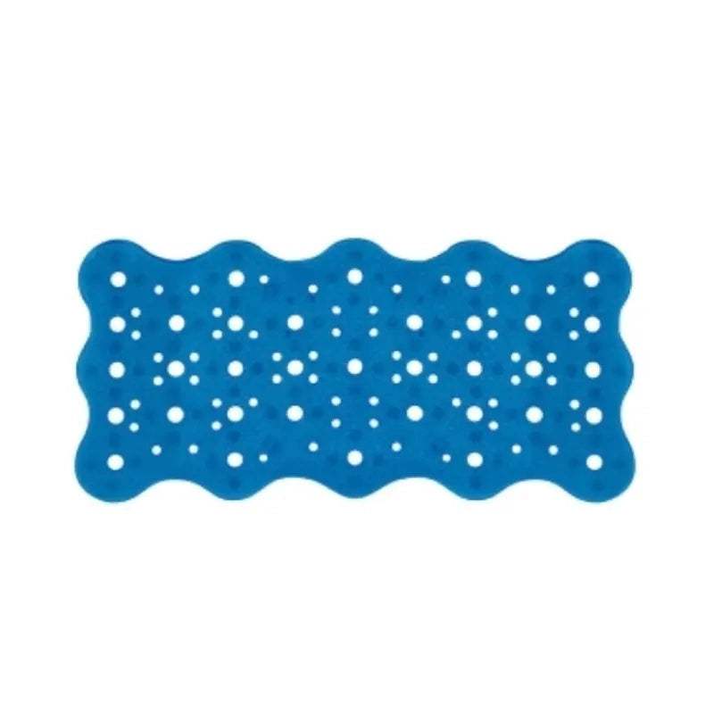 Tappeto vasca Ice blu antiscivolo con ventose 33 × 70 cm