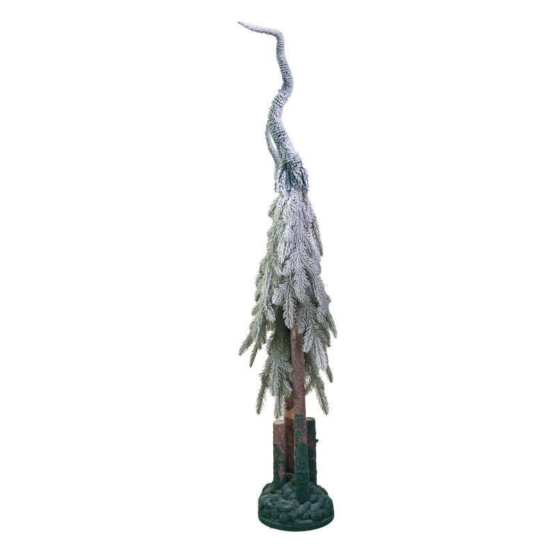 Albero plastica coppia innevato verde cm40h135