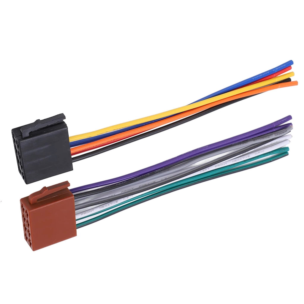 Kit di 2 adattatori ISO per autoradio, realizzati in ABS e metallo