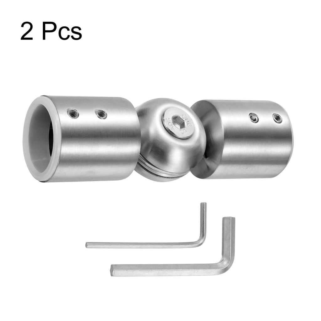 Connettori angolari per tende, 2 pezzi, 19 mm, acciaio inossidabile, regolabili