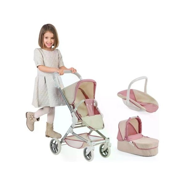 Passeggino giocattolo odg odg1206 sistema componibile 3 in 1