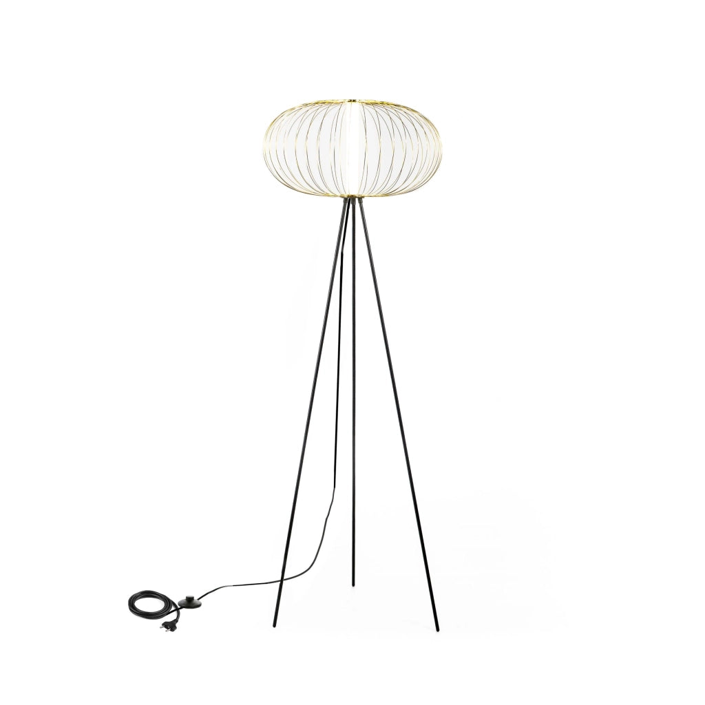 Lampada led da terra MAGDA ottone