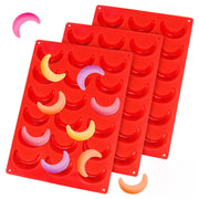 Stampi in silicone per biscotti "Vanillekipferl", 18 stampi, set da 3