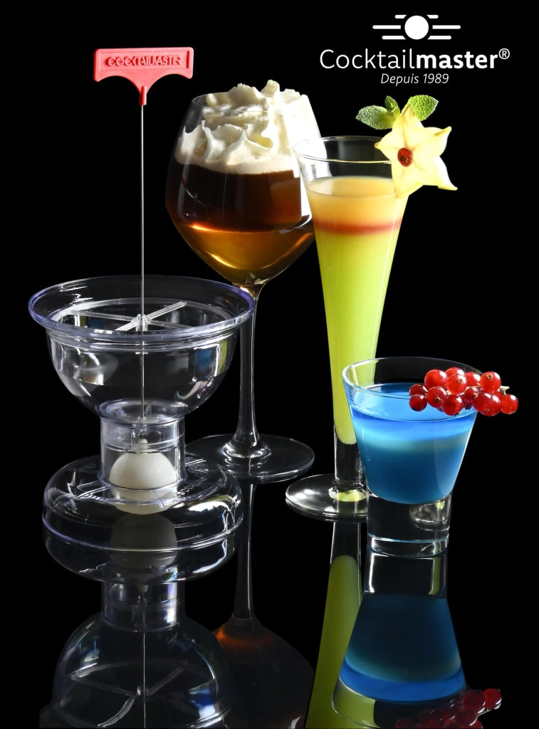 Miscelatore per cocktail multistrato, trasparente, in PP