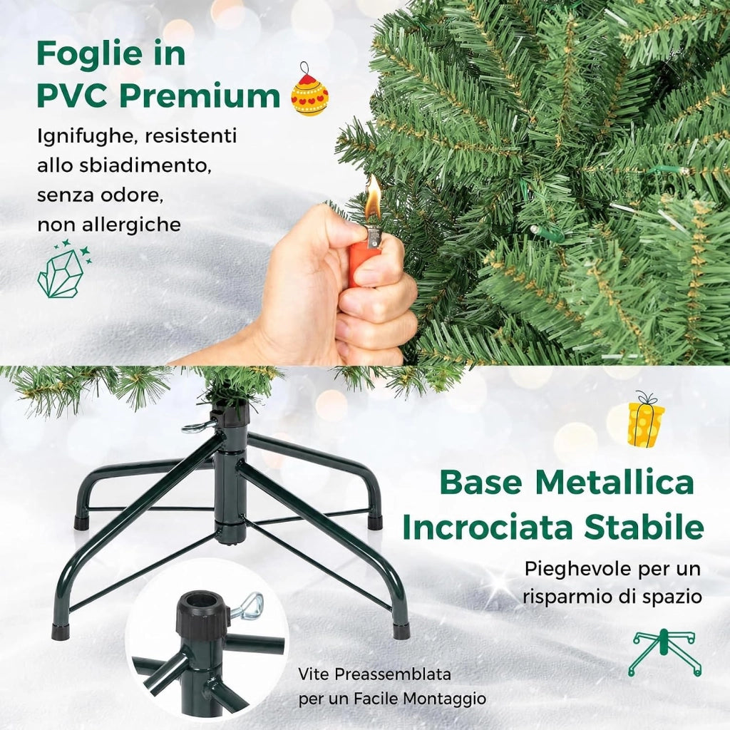 Albero di Natale 120 cm con Luci LED