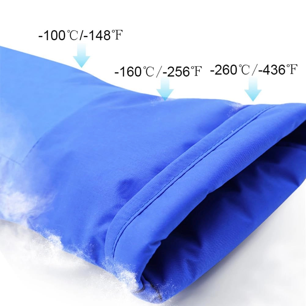 Guanti termici per temperature estreme, resistenti all'azoto liquido, taglia L, lunghezza 68 cm