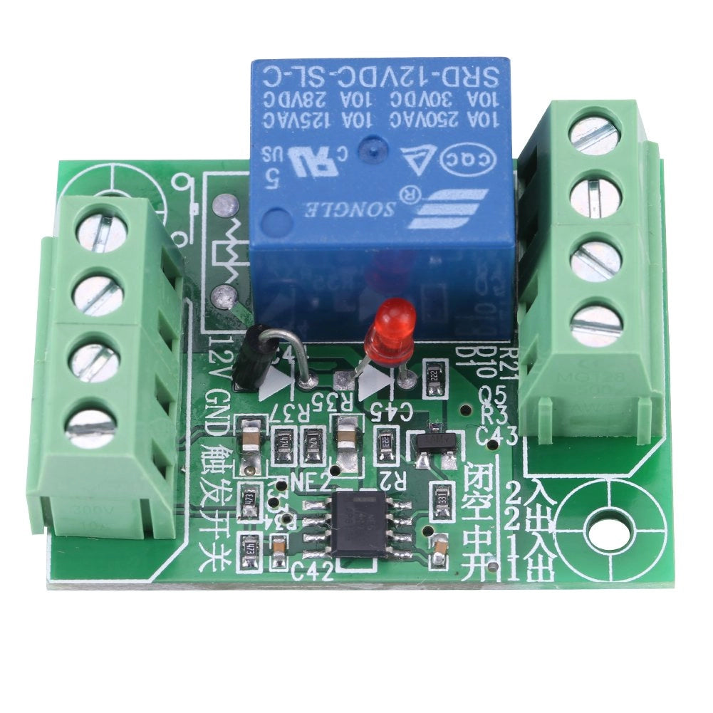 Modulo relè bistabile a 12V DC, 1 canale, con trigger, interruttore