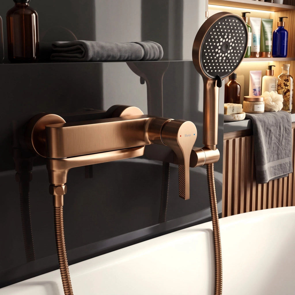 Rubinetto Da Vasca Premium Rea Maxim Brush Copper