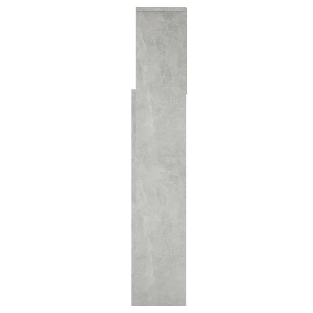 Testiera con Scomparti Grigio Cemento 160x19x103,5 cm