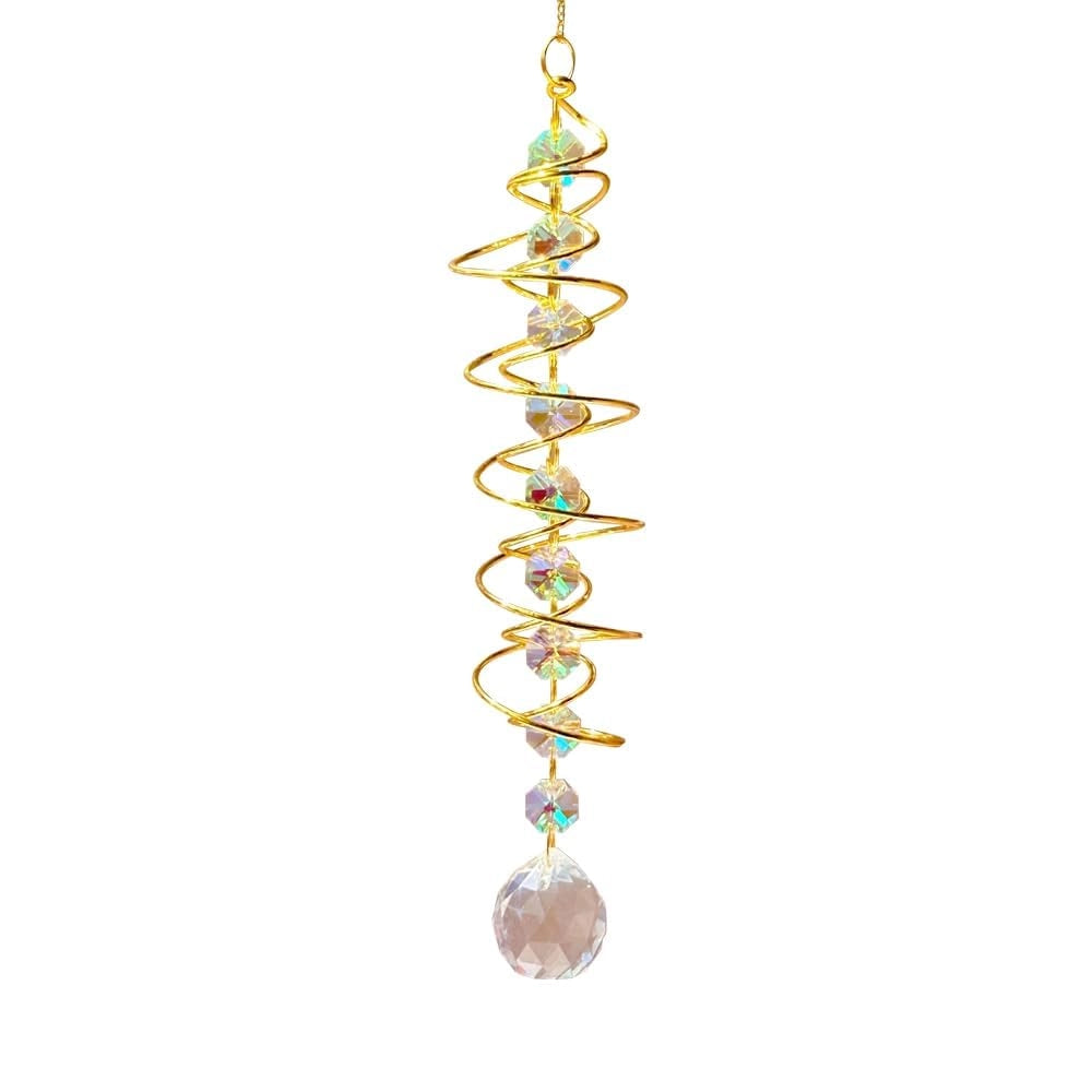 Girandola a spirale 3D con sfera di cristallo, 1 pezzo, design moderno