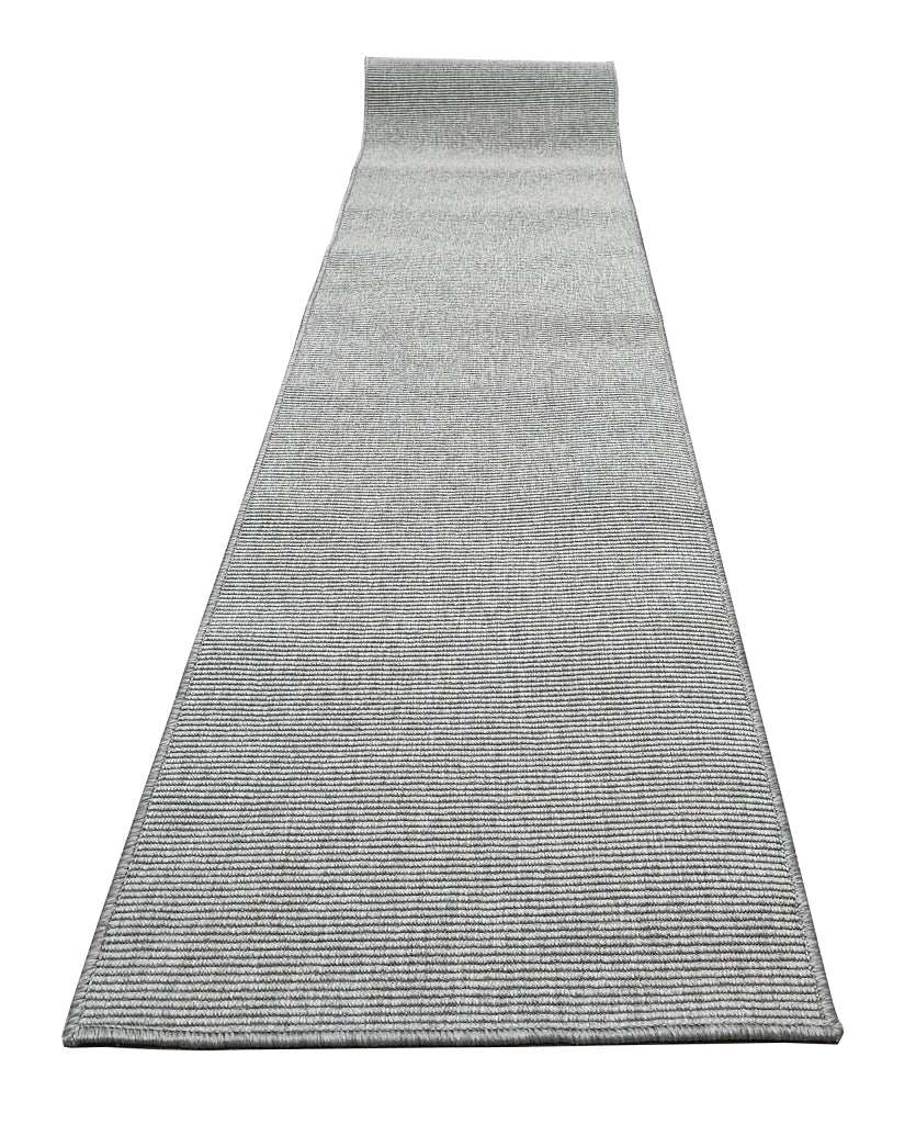 Tappeto da esterno, 60x250 cm, colore argento, lavabile, antiscivolo