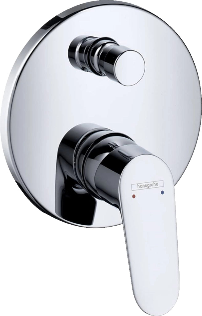 Miscelatore monocomando per vasca da bagno per 2 funzioni, a incasso, cromo