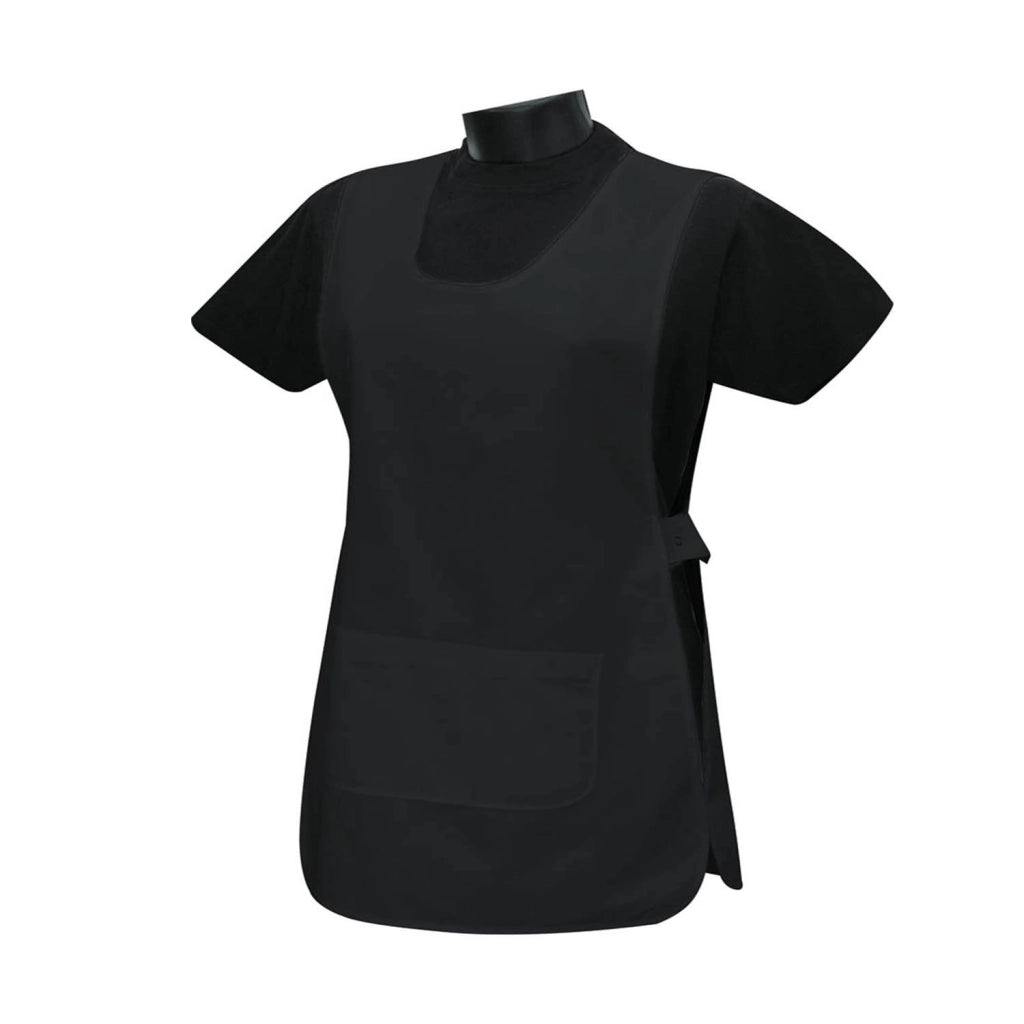Grembiule da cucina MZ-631, unisex, nero, taglia M, 65% poliestere, 35% cotone