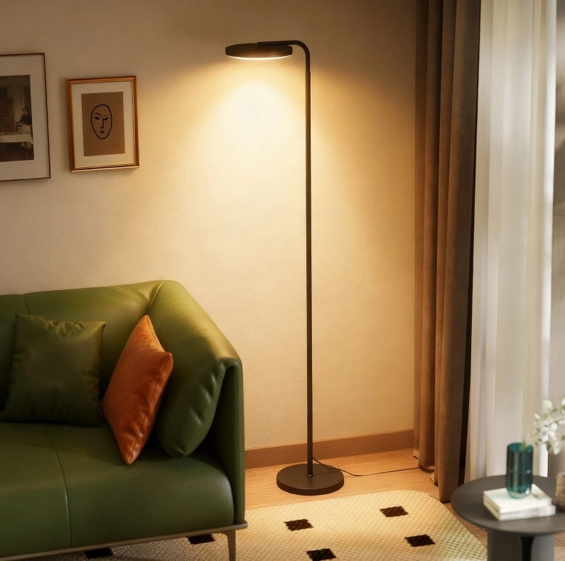 Lampada da terra LED 30 W dimmerabile con telecomando magnetico nera