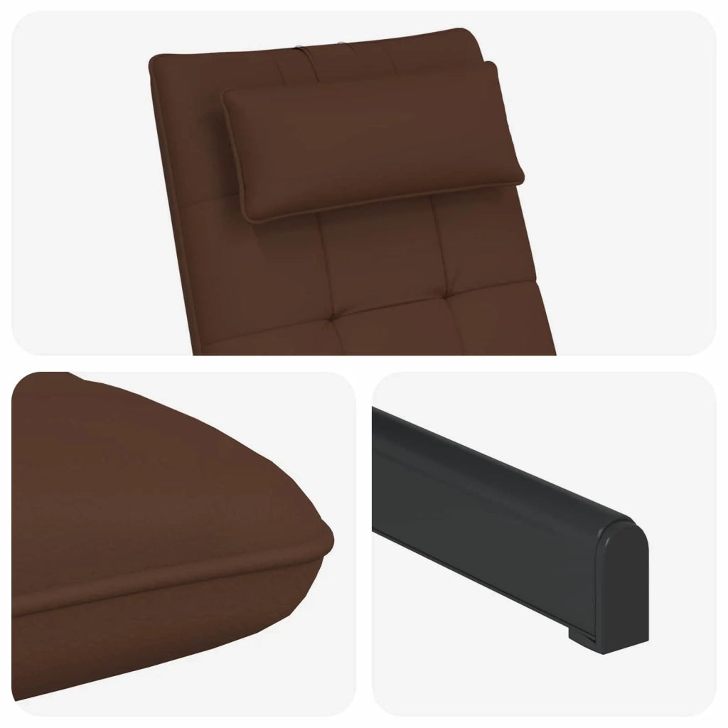 Sedia girevole Marrone Similpelle 42045612