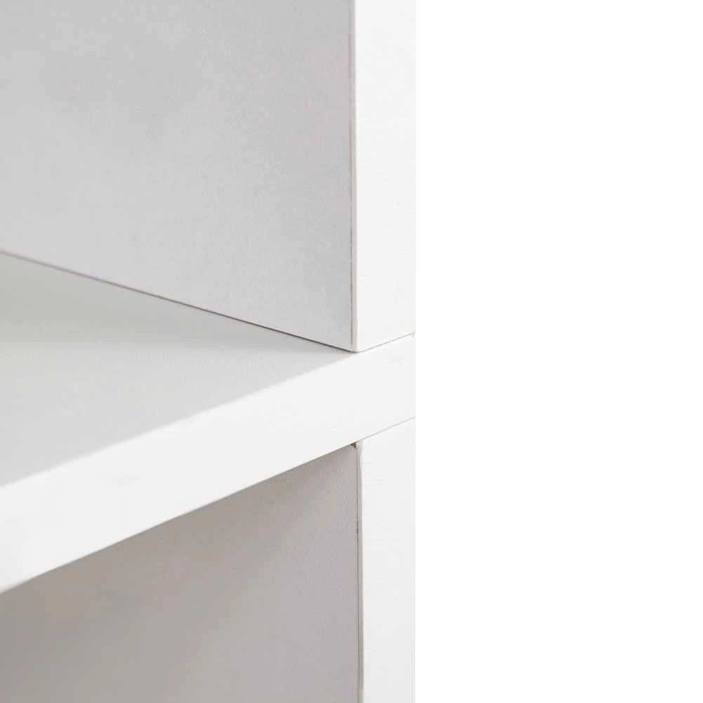 Libreria con 5 ripiani, bianca, dimensioni 60x31x190 cm, realizzata in MDF