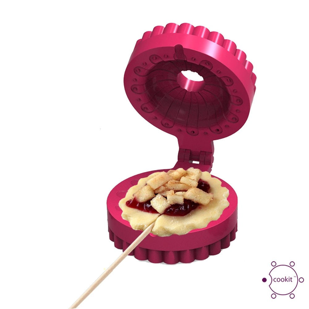 6 piccoli stampini a forma di scarpa con bastoncini, set per "pie pops"
