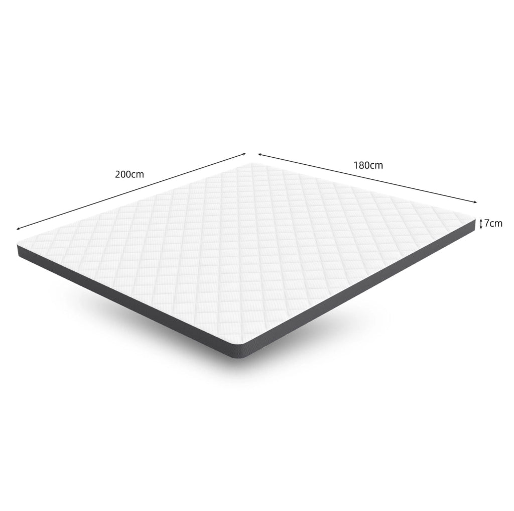 MATERASSO H3 in schiuma a 7 zone bianco e grigio