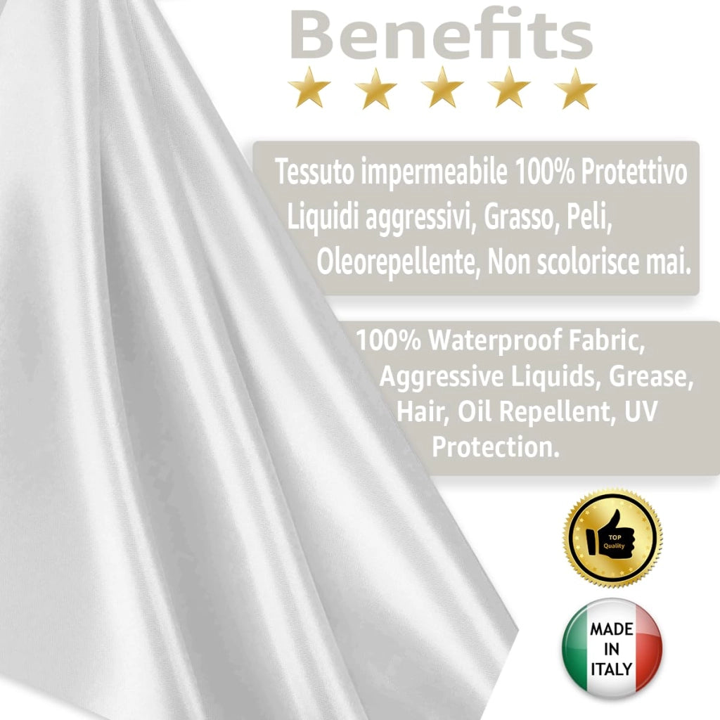 Copertura impermeabile per panchina a tre posti, bianca, 260x275 cm, lavabile