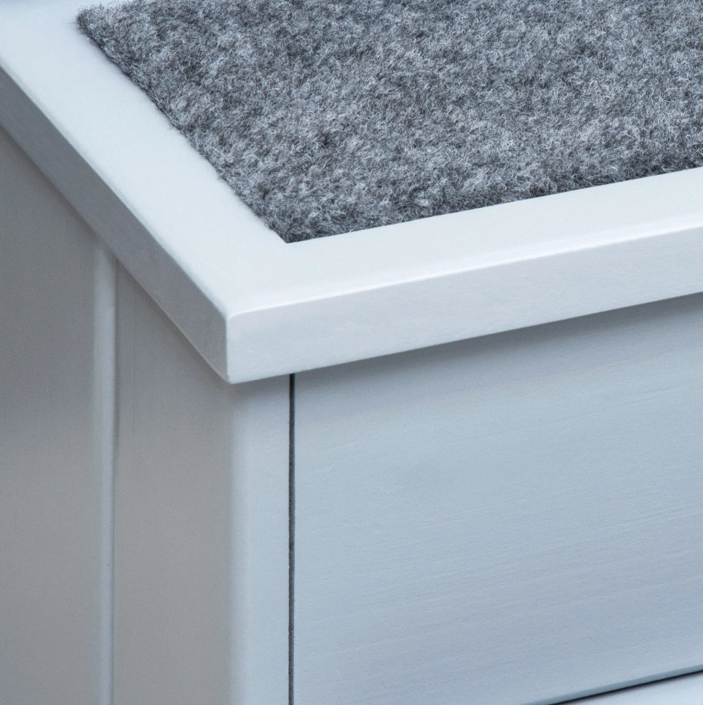 Scala per cani e gatti 40,5x44,5x38 cm grigio, 3 gradini con vano contenitore