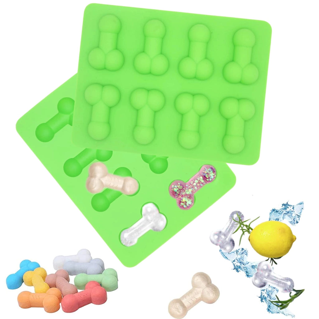 Set di 2 stampi in silicone, mini stampo per cioccolatini, colore verde