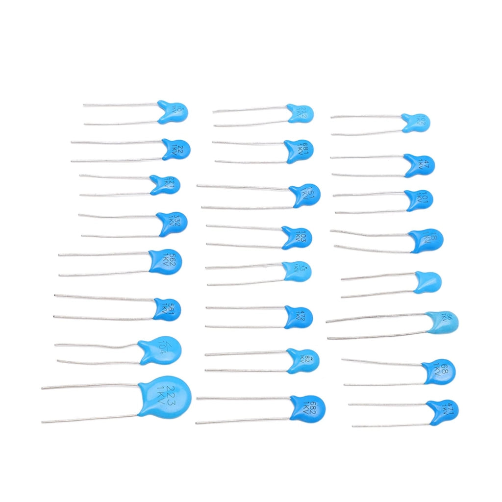 Assortimento di condensatori ceramici, 700 pezzi, 24 valori, 1 kV