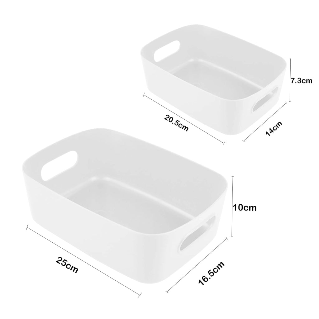 Contenitori di plastica, 10 pezzi, 2 dimensioni, impilabili
