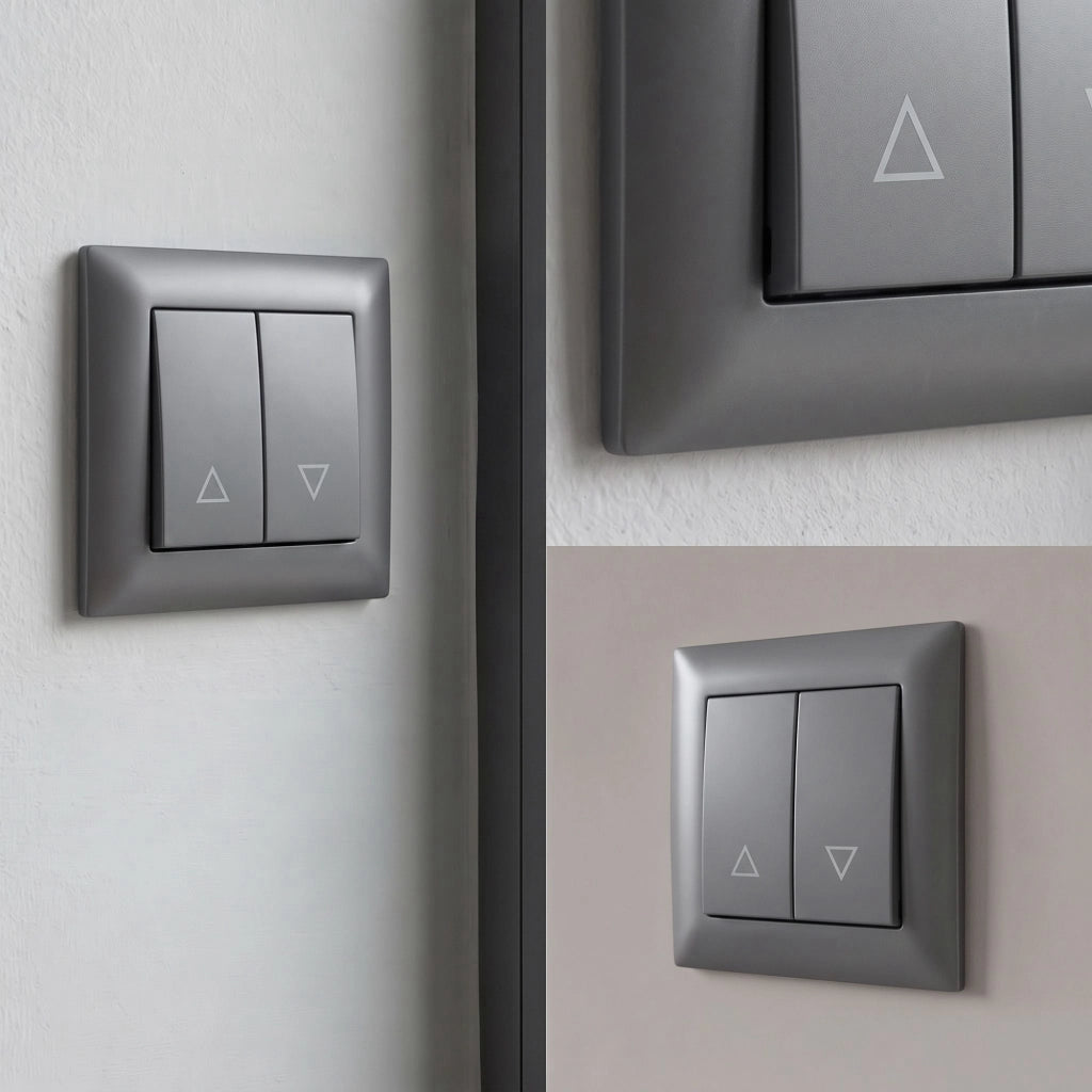Interruttore Per Veneziane Con Cornice Oste Jnh009-w Grey